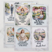 Pour Fêtes Annuelles Cartes d'Affirmation Positives Imprimables et devi (Devant / Derrière)
