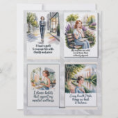 Pour Fêtes Annuelles Cartes d'Affirmation Positives Imprimables et devi (Dos)