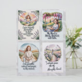 Pour Fêtes Annuelles Cartes d'Affirmation Positives Imprimables et devi (Debout devant)