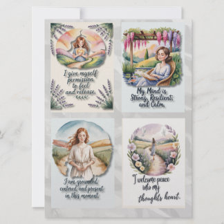 Pour Fêtes Annuelles Cartes d'Affirmation Positives Imprimables et devi