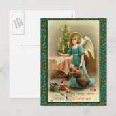 Pour Fêtes Annuelles Cartes d'anges de Noël, Stickers (Devant / Derrière)