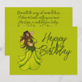 Pour Fêtes Annuelles Cartes d'anniversaire de la danseuse du ventre (Devant / Derrière)