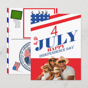 Pour Fêtes Annuelles Cartes d'anniversaire personnalisées du 4 juillet