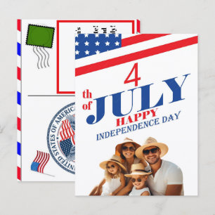 Pour Fêtes Annuelles Cartes d'anniversaire personnalisées du 4 juillet