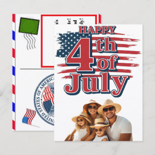 Pour Fêtes Annuelles Cartes d'anniversaire personnalisées du 4 juillet
