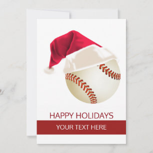 Pour Fêtes Annuelles Cartes de baseball de Noël Chapeau de Père Noël