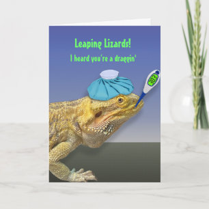 Pour Fêtes Annuelles Cartes de bien-être Lizard Dragon