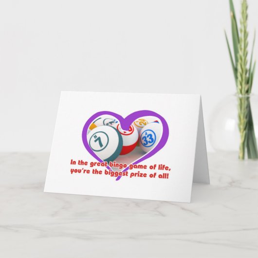 Pour Fêtes Annuelles Cartes de bingo-test - romance (Devant)