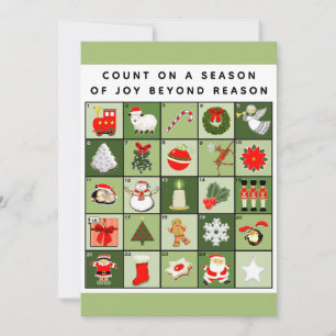Pour Fêtes Annuelles Cartes de calendrier de l'Avent de Noël
