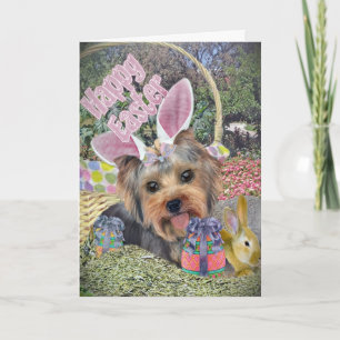 Pour Fêtes Annuelles Cartes de chasse aux oeufs de Pâques Yorkie