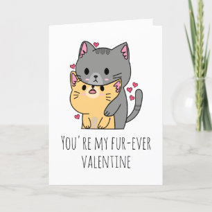 Pour Fêtes Annuelles cartes de chat valentine