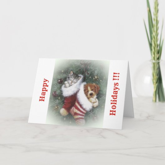 Pour Fêtes Annuelles Cartes de chats (Devant)