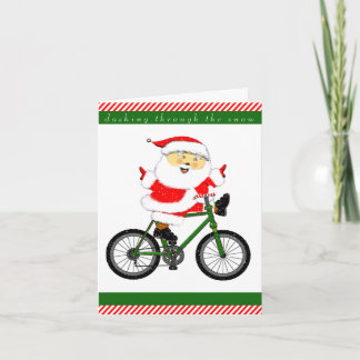 Pour Fêtes Annuelles cartes de fin de année cyclistes
