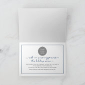 Pour Fêtes Annuelles Cartes de fin de année d'affaires à script simple  (Intérieur)