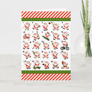 Pour Fêtes Annuelles cartes de fin de année de Noël sportifs