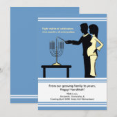 Pour Fêtes Annuelles Cartes de grossesse Hanoukka 5x7 (Devant / Derrière)