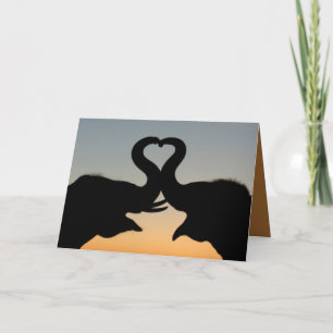 POUR FÊTES ANNUELLES CARTES DE JOUR BEST VALENTINES - ÉLÉPHANTS - CADEA