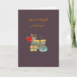 Pour Fêtes Annuelles Cartes de l'Aïd avec cadeaux