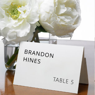 Pour Fêtes Annuelles Cartes de Mariage minimalistes Cartes de noms des