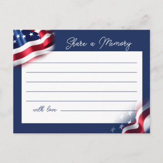 Pour Fêtes Annuelles Cartes de mémoire de mémorial de vétéran