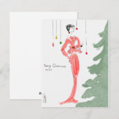 Pour Fêtes Annuelles Cartes de Noël (Devant / Derrière)
