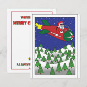 POUR FÊTES ANNUELLES CARTES DE NOËL -1 (Devant / Derrière)
