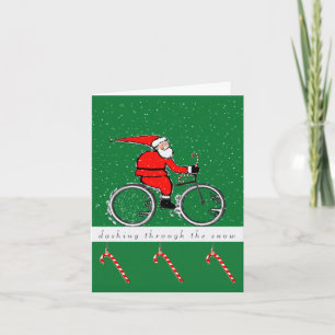 Pour Fêtes Annuelles Cartes de Noël à vélo