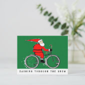 Pour Fêtes Annuelles Cartes de Noël à vélo (Debout devant)