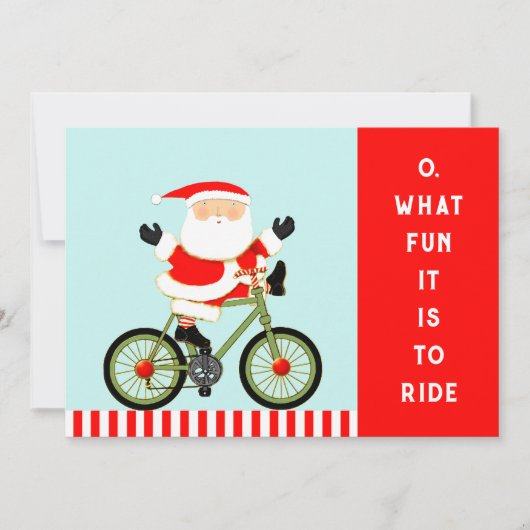 Pour Fêtes Annuelles Cartes de Noël à vélo (Devant)