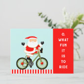 Pour Fêtes Annuelles Cartes de Noël à vélo (Debout devant)