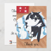 Pour Fêtes Annuelles Cartes de Noël actuelles du Merci (Devant / Derrière)