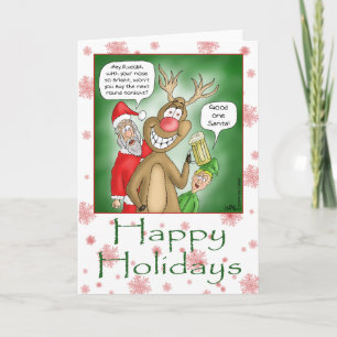 Pour Fêtes Annuelles Cartes de Noël amusantes : Bar Hopping
