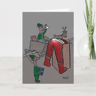 Pour Fêtes Annuelles Cartes de Noël amusantes : Elfes Cheeky
