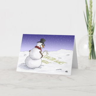 Pour Fêtes Annuelles Cartes de Noël amusantes : Père Noël était ici