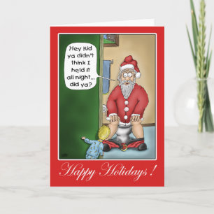 Pour Fêtes Annuelles Cartes de Noël amusantes : Stop
