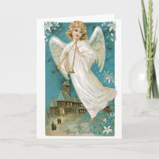 Pour Fêtes Annuelles Cartes de Noël Angel (Devant)