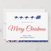 Pour Fêtes Annuelles Cartes de Noël Australie Kangaroo Aussie (Devant)