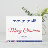 Pour Fêtes Annuelles Cartes de Noël Australie Kangaroo Aussie (Debout devant)
