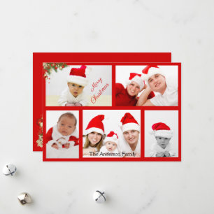 Pour Fêtes Annuelles Cartes de Noël avec photos de famille encadrées Jo