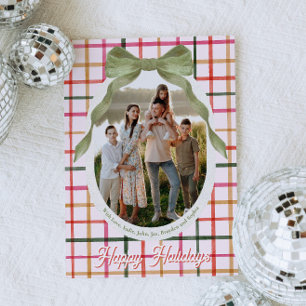Pour Fêtes Annuelles Cartes de Noël avec un nœud festif