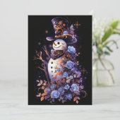 Pour Fêtes Annuelles Cartes de Noël bleu foncé (Debout devant)