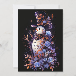 Pour Fêtes Annuelles Cartes de Noël bleu foncé