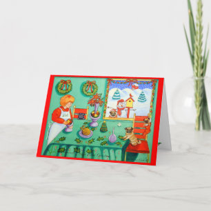 Pour Fêtes Annuelles Cartes de Noël carlin