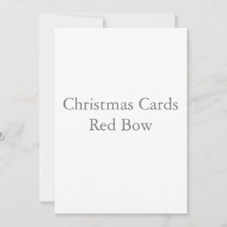 Pour Fêtes Annuelles Cartes de Noël carrées 5" x 7" avec nœud rouge