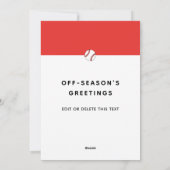 Pour Fêtes Annuelles Cartes de Noël de baseball (Dos)