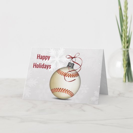Pour Fêtes Annuelles Cartes de Noël de baseball (Devant)