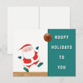 Pour Fêtes Annuelles Cartes de Noël de Basketball (Devant / Derrière)
