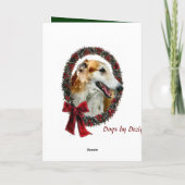 Pour Fêtes Annuelles Cartes de Noël de Borzoi (Dos)