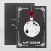 Pour Fêtes Annuelles cartes de Noël de bowboard (Devant / Derrière)