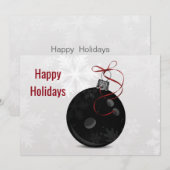 Pour Fêtes Annuelles cartes de Noël de bowling (Devant / Derrière)